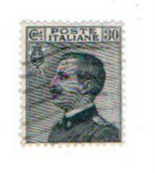 ITALIA - VARIETA, Decalco, 30 C. Usato N°185 Vedi Fronte E Retro - APR-2022-29,30 - Andere & Zonder Classificatie