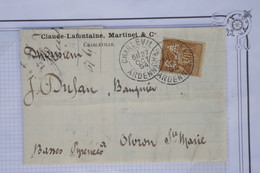 AY3 FRANCE  BELLE LETTRE  1894  CHARLEVILLE  A  OLORON   +++ SAGE  30 C PERFORé+++AFFRANCH. PLAISANT - Storia Postale