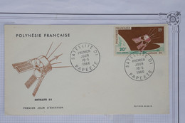 AY3 POLYNESIE  BELLE  LETTRE  FDC  1966   PAPEETE  SATELLITE +LE 20F ++AFFRANCH. PLAISANT - Storia Postale