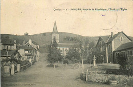 Forgès * La Place De La République * L'école Et L'église Du Village - Autres & Non Classés