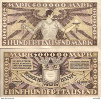 ALLEMAGNE / DIE BADISCHE BANK / 500.000 MARK DU 1 - AOUT 1923 - Lokale Ausgaben