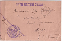 1931 - MAROC HOPITAL MILITAIRE ! - ENVELOPPE FM De OUDJA ! => PARIS - Cachets Militaires A Partir De 1900 (hors Guerres)