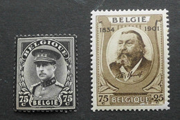 1934 : Cob 384* + 385*   (  Charnière D36 ) Voir Verso - Unused Stamps