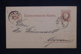AUTRICHE - Entier Postal Commercial De Pettau Pour Zagreb En 1883 - L 124481 - Enteros Postales