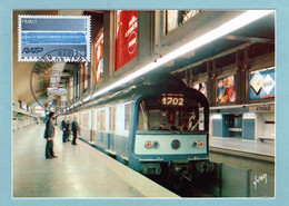 Carte Maximum 1975 - RATP Métro Régional YT 1804 - 92 Puteaux - 1970-1979