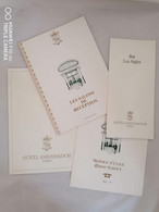 3 Cartes Menu "Hotel Ambassador" Paris 9è  (environ Année 1980) - Menus