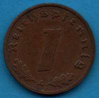 DEUTSCHES REICH 1 REICHSPFENNIG 1938 A KM# 89 Svastika - 1 Reichspfennig