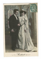 CPA Carte Fantaisie Fantasie Kaart Couple Amour Love Marriage Wedding Huwelijk Liefde Koppel 1907 Romance Romantiek - Noces