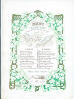 Carte Porcelaine - Porseleinkaart - Anvers - Antwerpen - Menu Du Déjeuner De Noce - 18 Mai 1858 - 24x17cm - Ref. 1 - Cartoline Porcellana