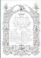 Carte Porcelaine - Porseleinkaart - Anvers - Antwerpen  - Menu Du Déjeuner De Noce - 16 Sept. 1862 - 24x17cm - Ref. 3 - Cartes Porcelaine