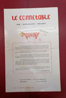 Menu "Le Commetable" Paris 3è ( Environ Année 1980) - Menus
