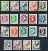 France-Série Coq Et Marianne D'Alger YT 630-648 ** - 1944 Coq Et Marianne D'Alger