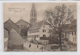 6680 NEUNKIRCHEN - WIEBELSKIRCHEN, Victoriastrasse, Evang. Pfarrhaus Und Kirche, Belebte Szene - Kreis Neunkirchen