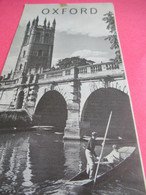 Dépliant Touristique En Anglais/ OXFORD/ Avec Plan  Central D'Oxford / 1966            PGC434 - Belle-Arti