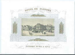 Carte Porcelaine - Porseleinkaart - Spa - Hôtel De Flandre - Pierre Sury - 19x14cm - Ref 40 - Porcelana