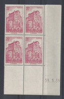 MONACO N° 169 - Bloc De 4 COIN DATE - NEUF SANS CHARNIERE - 19/1/39 - Neufs