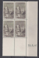 MONACO N° 177A - Bloc De 4 COIN DATE - NEUF SANS CHARNIERE - 18/8/41 - Ungebraucht