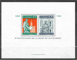 Bloc Feuillet De 2 Timbres République Du Dahomey  Gutenberg 1968....... Neuf Sans Charnière - Dahomey