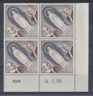 MONACO N° 492 - Bloc De 4 COIN DATE - NEUF SANS CHARNIERE - 14/5/58 - Nuovi