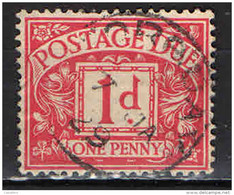 GRAN BRETAGNA - 1924 - POSTAGE DUE - VALORE DA 1 P. - BLOCK CYPHER - USATO - Revenue Stamps
