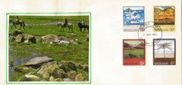Magnifiques Paysages De Nouvelle-Zélande. Série Yv.844/47. FDC 1983 Paysages De L'Otago,Wānaka,etc.En Peintures - Covers & Documents