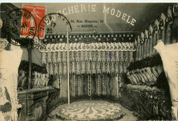 Dijon * Intérieur De La Boucherie Modèle * 26 Rue Musette * Boucher * Cpa Pub Publicité - Dijon
