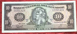 Billet Bank Équateur Ecuador -☛EQUATEUR Billet Neuf De 10 SUCRES Pick121 SEBASTIAN DE BENALCAZAR 1988 ECUADOR - Equateur