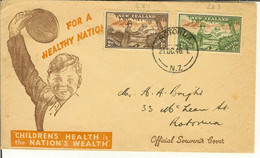 Vieille Enveloppe De ROTORUA Avec  Nr 293 - 284 De 1946 " Children's Health Is The Nation's Wealth " - Cartas & Documentos