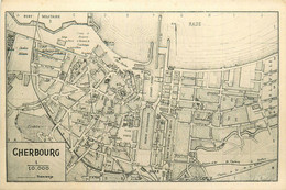 Cherbourg * CPA * Plan , Carte Géographique 1900 - Cherbourg