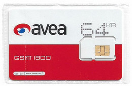 Turkey - Avea - Red White Design 128Kb GSM SIM2 Mini (Type 1B), NSB - Türkei