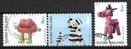 Finlande 2017 N° 2502/2504 Oblitérés Jasmin Anoschkin Sculptures - Used Stamps