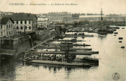 Cherbourg * Arsenal Maritime , La Station Des Sous Marins * !!! NOMS Au Dos !!! - Cherbourg