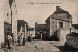 Villey Sur Tille * La Grande Rue Du Village * Café * Villageois - Altri & Non Classificati