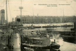 Cherbourg * Le Croiseur CHATEAURENAULT Dans L'arsenal * Bateau Navire De Guerre - Cherbourg