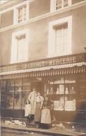 61 -  LE MERLERAULT : Devanture De L'Epicerie/Mercerie CHERRET - Superbe Carte Photo - COMMERCE -  METIER - Le Merlerault