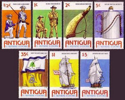 Antigua, 1976, USA Bicentennial, Independence, Sailing Ships, MNH, Michel 417-423 - Andere & Zonder Classificatie
