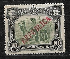 PORTUGUESE NYASSA 1911 KING DON MANUEL CAMELS 10 REIS MNH - Portuguese Africa