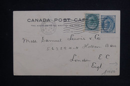 CANADA - Entier Postal Commercial De Montréal Pour Londres En 1903 - L 124595 - 1860-1899 Reinado De Victoria