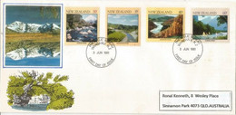 Magnifiques Paysages De Nouvelle-Zélande, Ses Rivières  Yv.# 792/95.  FDC 1981 - Brieven En Documenten