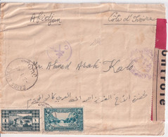 LIBAN FRANCE LIBRE ! - 1942 - ENVELOPPE Avec DOUBLE CENSURE De SAIDA => ABIDJAN (COTE D'IVOIRE) ! - Lebanon