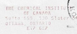 2000 Fragment Cover Meter Stamp Slogan The Chemical Institute Of Canada From Ottawa - Covers & Documents