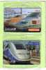 CANADA SET TWICE CARDS TRAINS ZUG TRENE TGV 2 CARTES N° 1 ET 2 SNCF VERSO TRES  RARE 500 EX - Canada