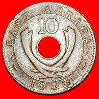 * SOUTH AFRICA: EAST AFRICA ★ 10 CENTS 1943SA! WAR TIME (1939-1945) GEORGE VI (1937-1952)  LOW START ★ NO RESERVE! - Colonia Británica