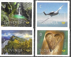 SLOVENIA, 2022, MNH, "VISIT SLOVENIA", MOUNTAINS, WATERFALLS, PLANES, 4v - Other