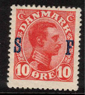 DENMARK 1917 10 Ore Red Military Frank SG M179 HM #AEM19 - Service