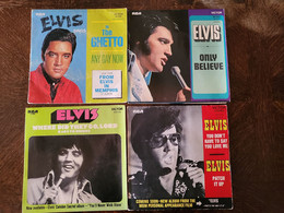 Lot De 4 Vinyles D'Elvis - Non Classificati