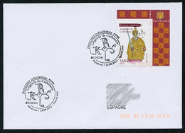 ANDORRA ANDORRE (2022) EUROPA - Llegenda De Carlemany, Charlemagne, Roi, épée, Myths And Legends - Pli Premier Jour FDC - Storia Postale