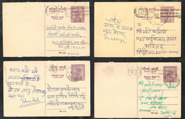 INDIA Postal Stationery 4 Items Used - Inland Letter Cards