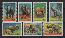 Tanzanie - N°796 à 802 - Faune - Elephants - Cote 12.50€ - * Neufs Avec Trace De Charniere - Tanzania (1964-...)