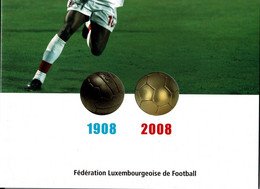 Luxembourg Luxemburg 2008 Carnet & Carte Maximum Centenaire De La FLF Fédération Du Football / 4Scans - Carnets